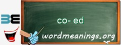 WordMeaning blackboard for co-ed